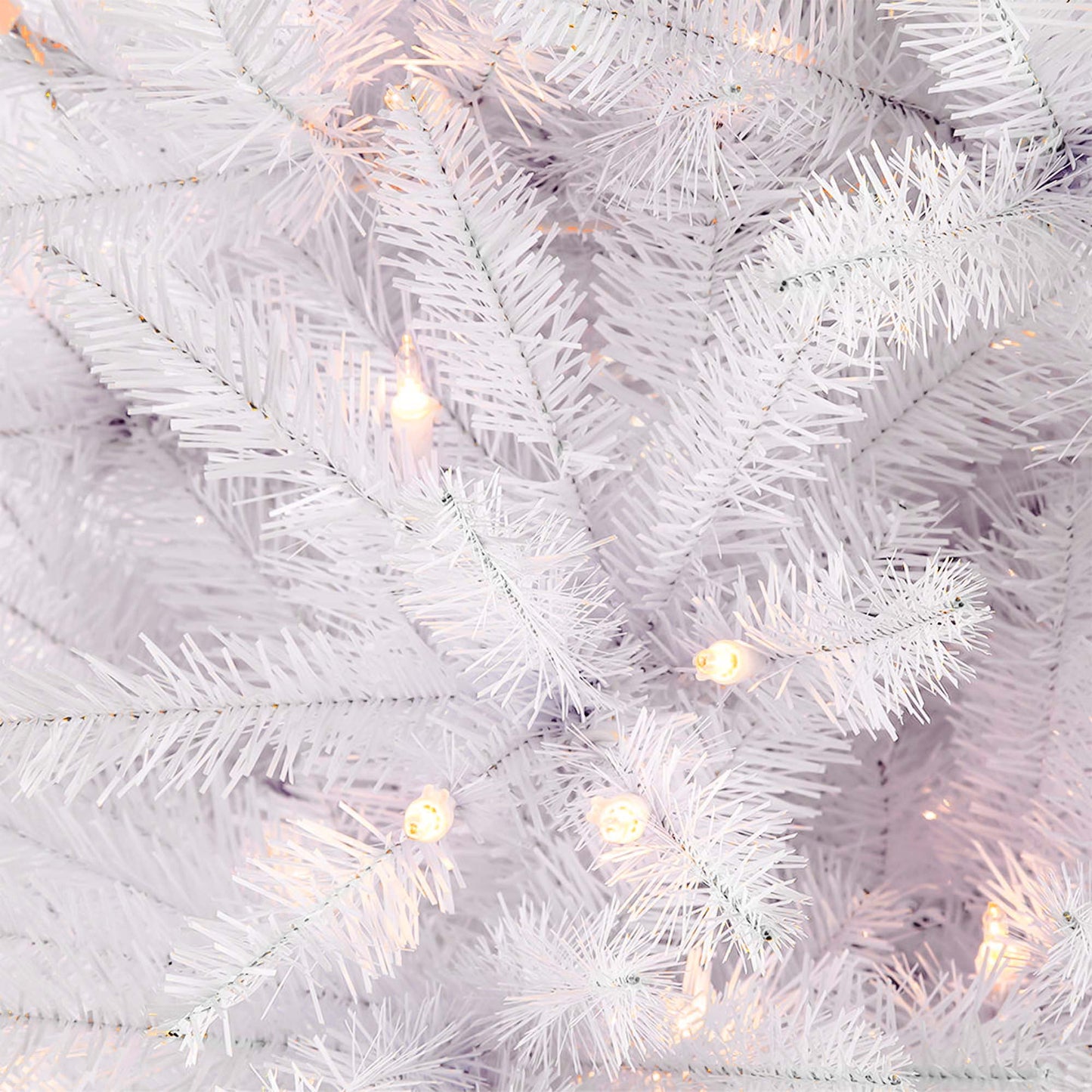 Pre-Lit Artificial Christmas Tree,6Ft White Christmas Tree with 300 Warm White & Multicolor Lights,Xmas Tree for Home, Holiday Party Decorations