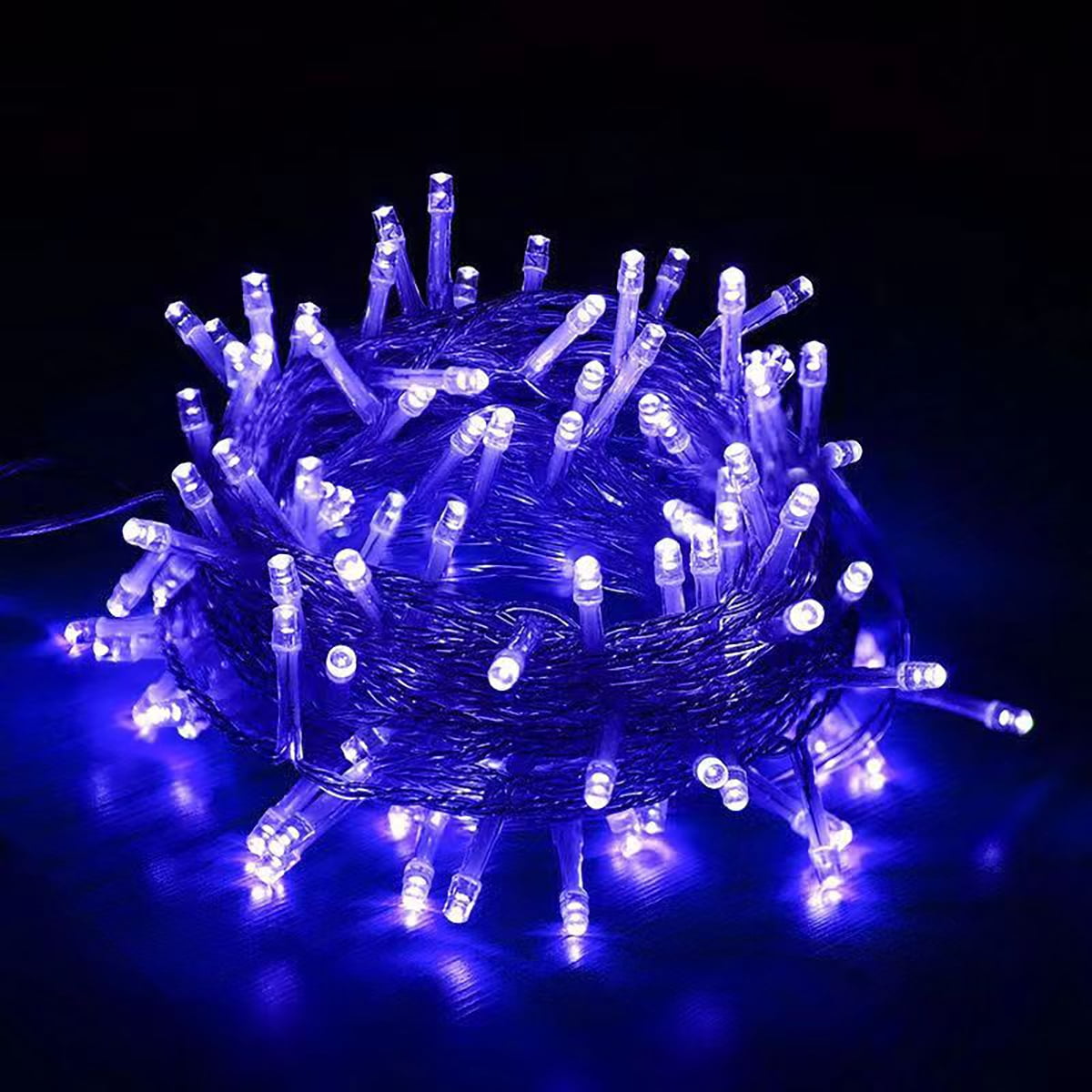 Christmas String Lights Indoor Outdoor, 33FT 100 LED Extendable Clear Wire 8 Modes Twinkle Fairy String Lights Plug in for Christmas Tree Holiday Party Garden Decorations (Warm White)