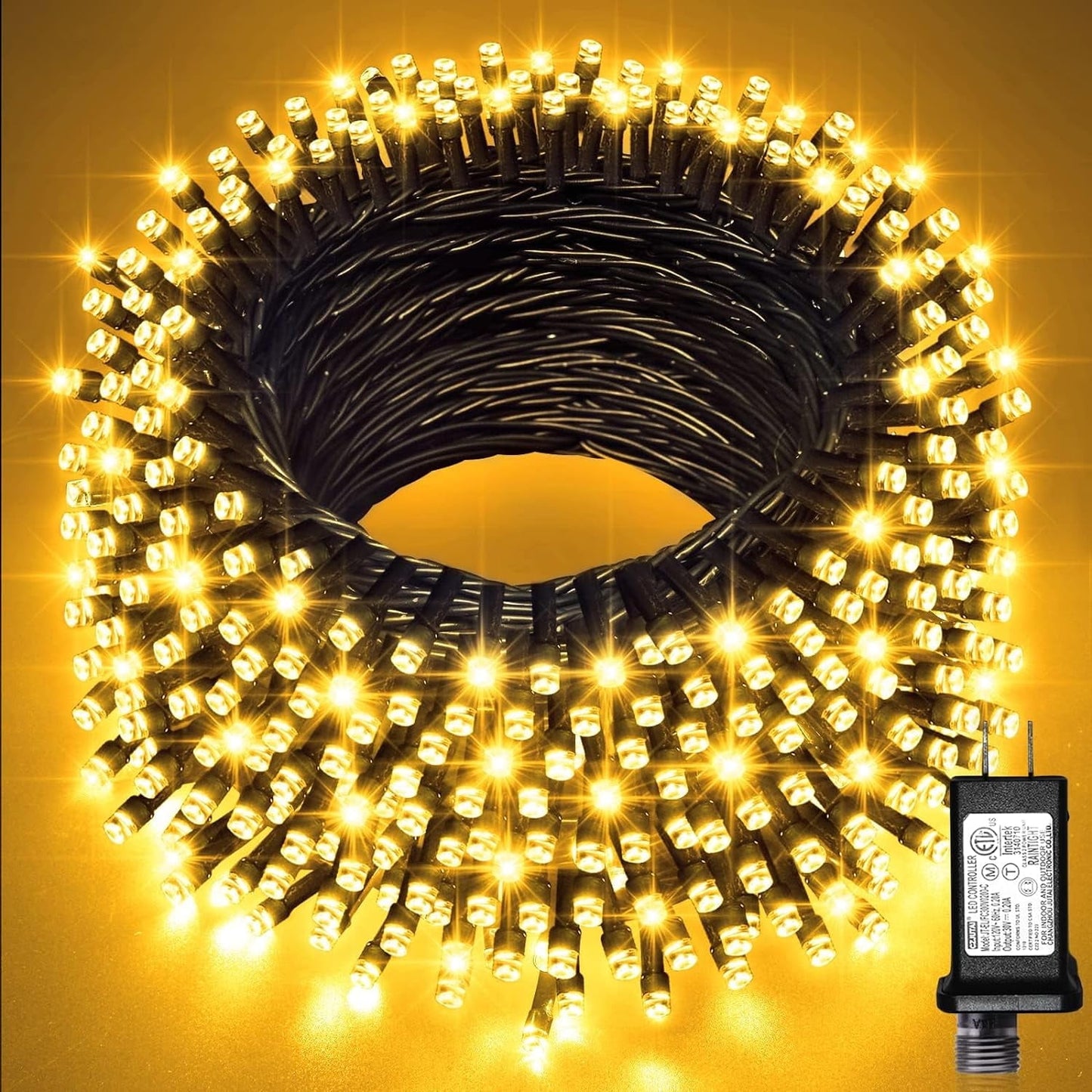 200LED Christmas Lights Outdoor, 66Ft Christmas Lights Plug in Green Wire, 8 Modes Waterproof Fairy String Lights for Xmas Wedding Party Christmas Indoor Decoration,White