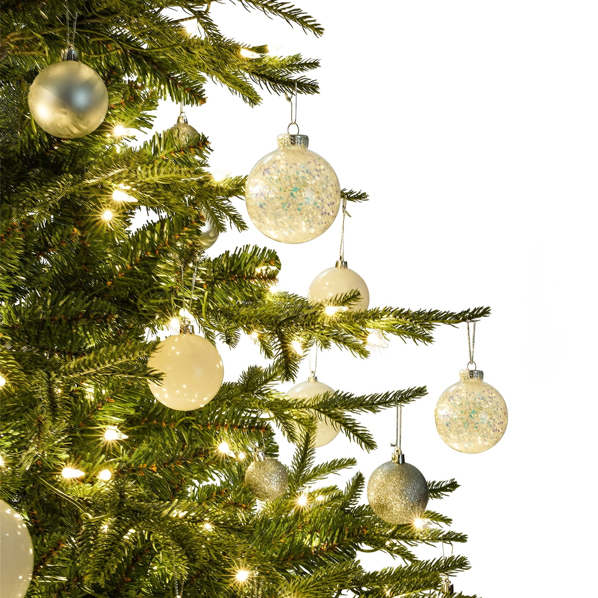 6.5Ft Pre-Lit Snow Flocked Artificial Christmas Tree PVC Branches, 400 Clear Lights, Metal Stand | Realistic Full Shape for Home, Office, Holiday Decoration