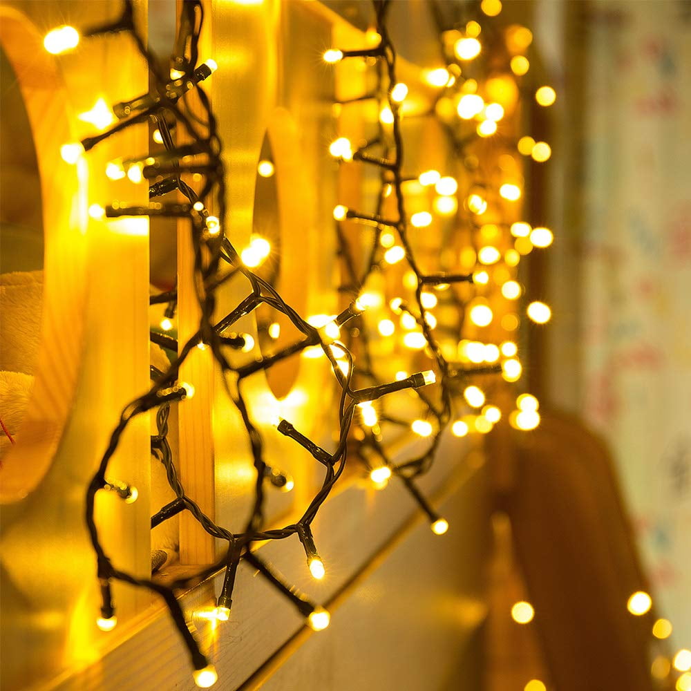 82Ft 1000 LED Christmas Light Strings, Warm White Plug in Christmas Tree Lights with 8 Modes & Memory, Outdoor Waterproof Decor Strands for Parties Gardens Patios