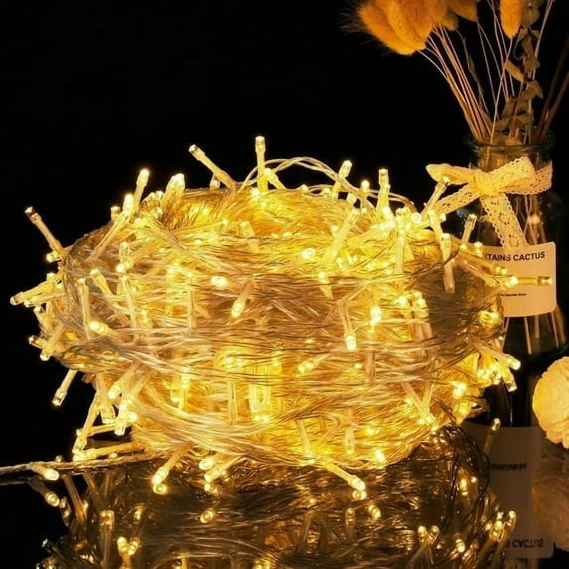 82Ft 1000 LED Christmas Light Strings, Warm White Plug in Christmas Tree Lights with 8 Modes & Memory, Outdoor Waterproof Decor Strands for Parties Gardens Patios