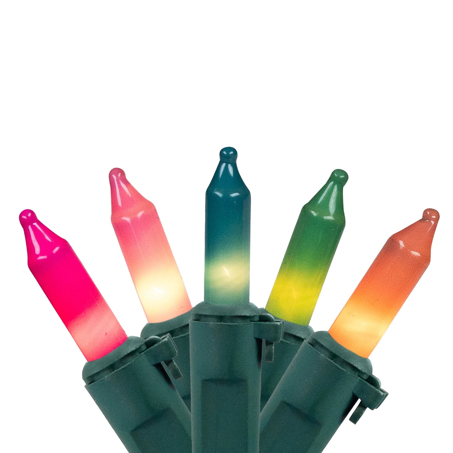 Mini Incandescent Christmas Lights - Blue - 10' Green Wire - 50Ct