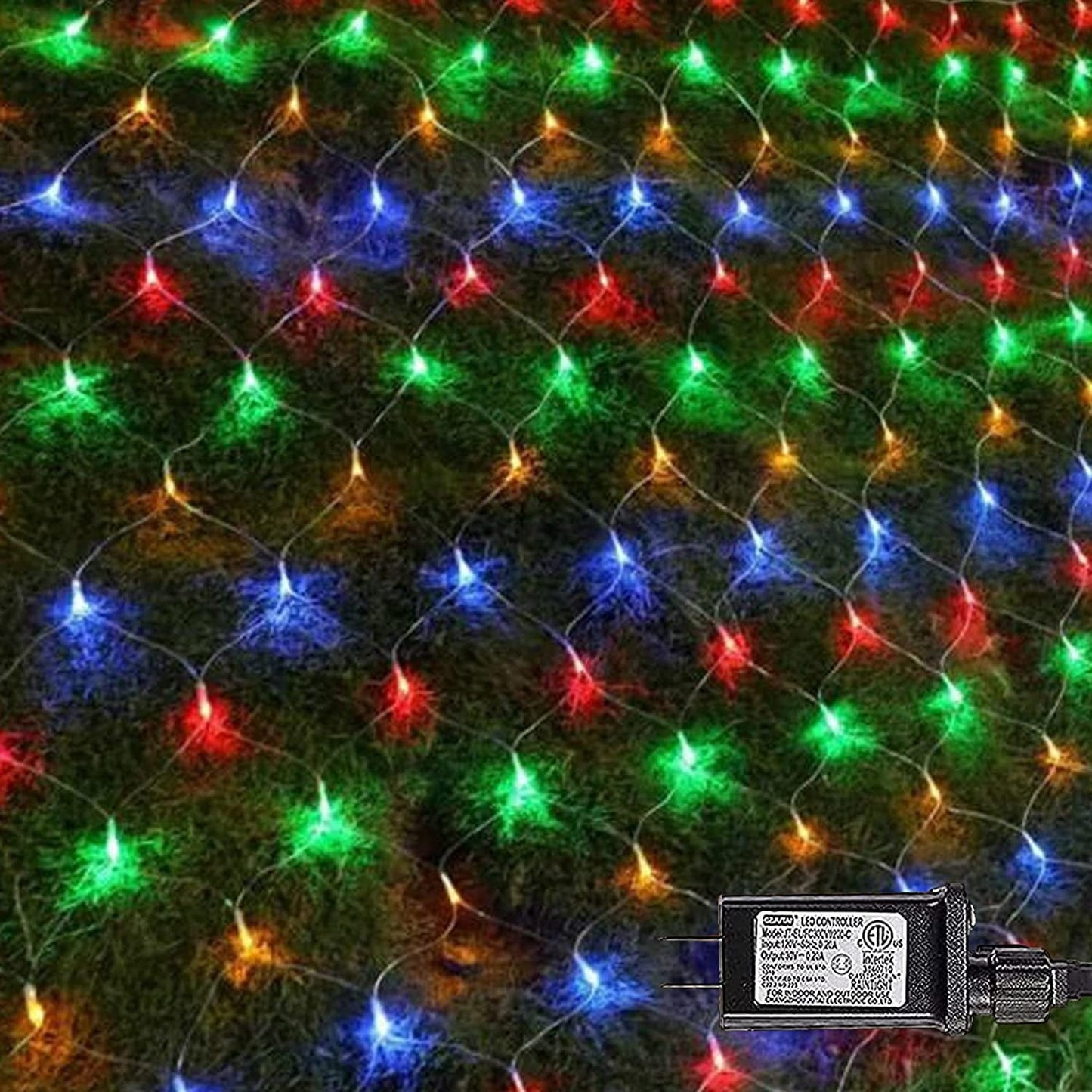 Christmas Lights, LED Christmas Net Lights Outdoor, Waterproof Christmas Net Lights, 192 LED 9.8 FT X 6.6 FT 8 Modes Plug In, Decor for Bushes Garden Party Xmas Tree