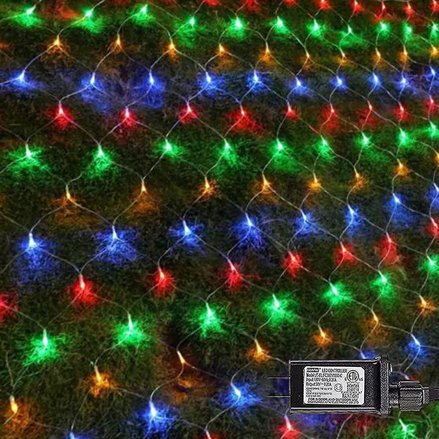 Christmas Lights, LED Christmas Net Lights Outdoor, Waterproof Christmas Net Lights, 192 LED 9.8 FT X 6.6 FT 8 Modes Plug In, Decor for Bushes Garden Party Xmas Tree