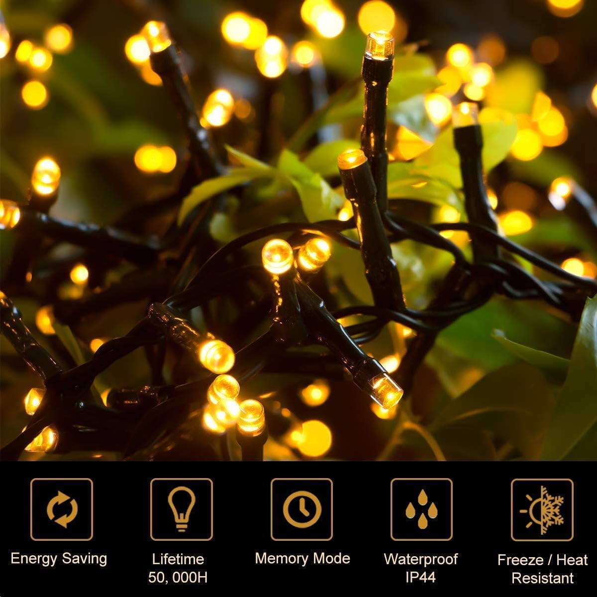 Christmas String Lights, 82FT 1000 Leds Christmas Tree Decoration Lights - Outdoor Waterproof Christmas Tree Lights Plug in for Xmas Wedding Party Holiday - Warm White