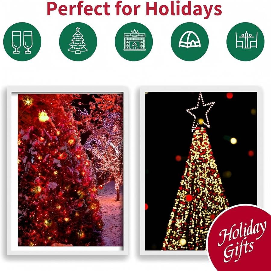 100 Count Red Clear Christmas Lights, Green Wire 20Ft Incandescent Holiday String Light Set for Indoor Outdoor Use Christmas Tree, Halloween, Valentine Wedding Lighting Decoration