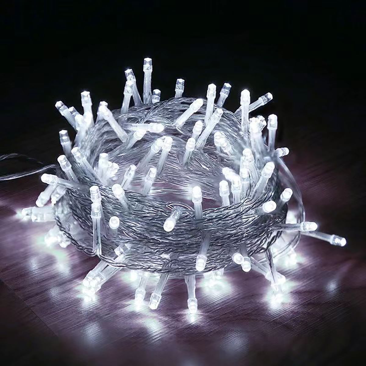 Christmas String Lights Indoor Outdoor, 33FT 100 LED Extendable Clear Wire 8 Modes Twinkle Fairy String Lights Plug in for Christmas Tree Holiday Party Garden Decorations (Warm White)