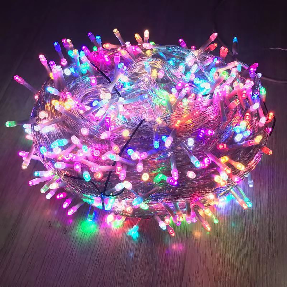 Christmas String Lights Indoor Outdoor, 33FT 100 LED Extendable Clear Wire 8 Modes Twinkle Fairy String Lights Plug in for Christmas Tree Holiday Party Garden Decorations (Warm White)