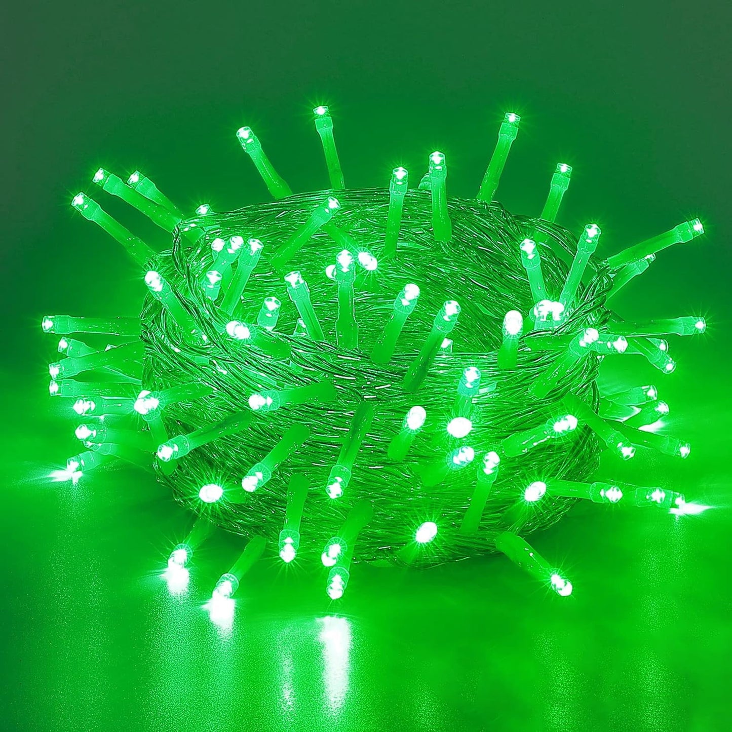 Christmas String Lights Indoor Outdoor, 33FT 100 LED Extendable Clear Wire 8 Modes Twinkle Fairy String Lights Plug in for Christmas Tree Holiday Party Garden Decorations (Warm White)