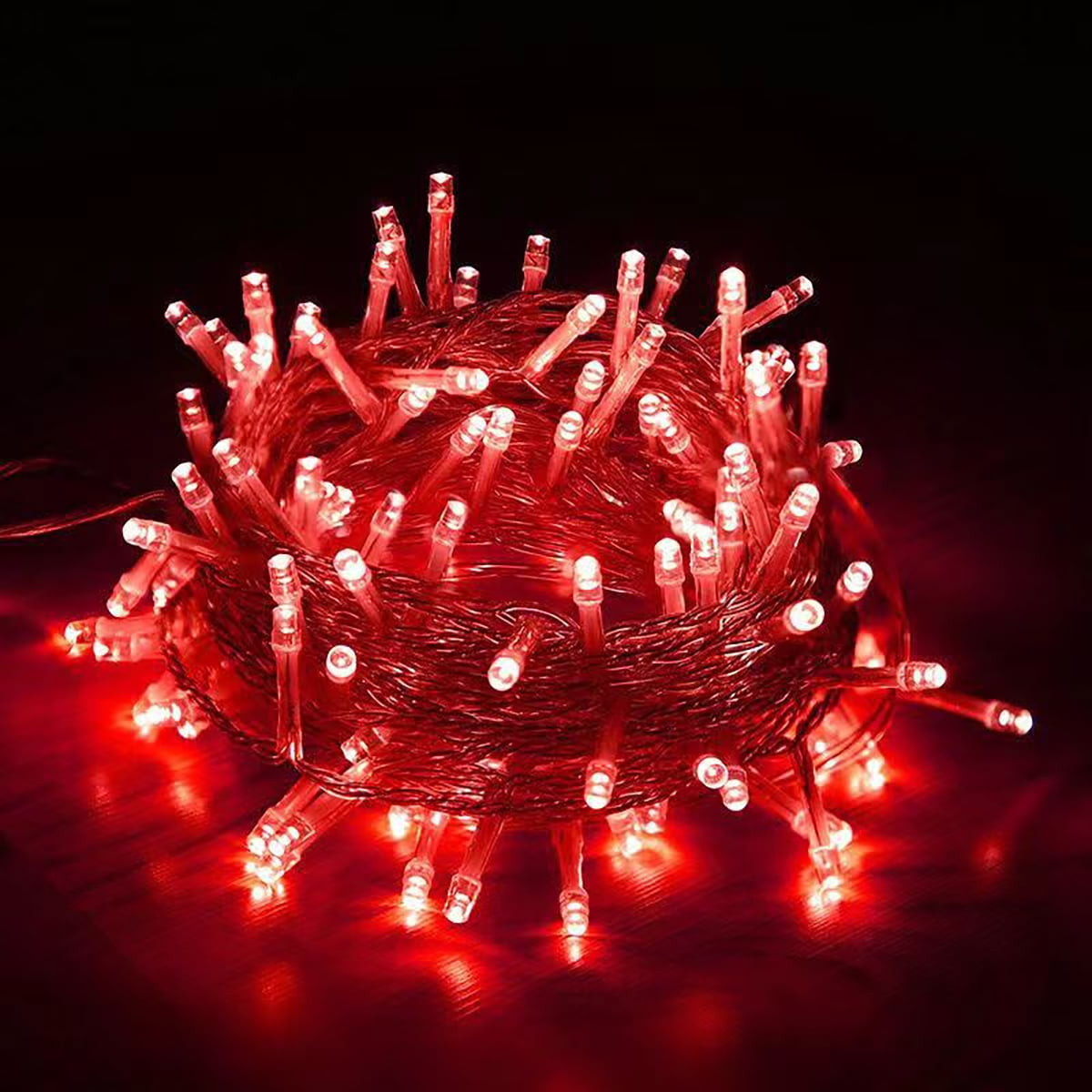 Christmas String Lights Indoor Outdoor, 33FT 100 LED Extendable Clear Wire 8 Modes Twinkle Fairy String Lights Plug in for Christmas Tree Holiday Party Garden Decorations (Warm White)