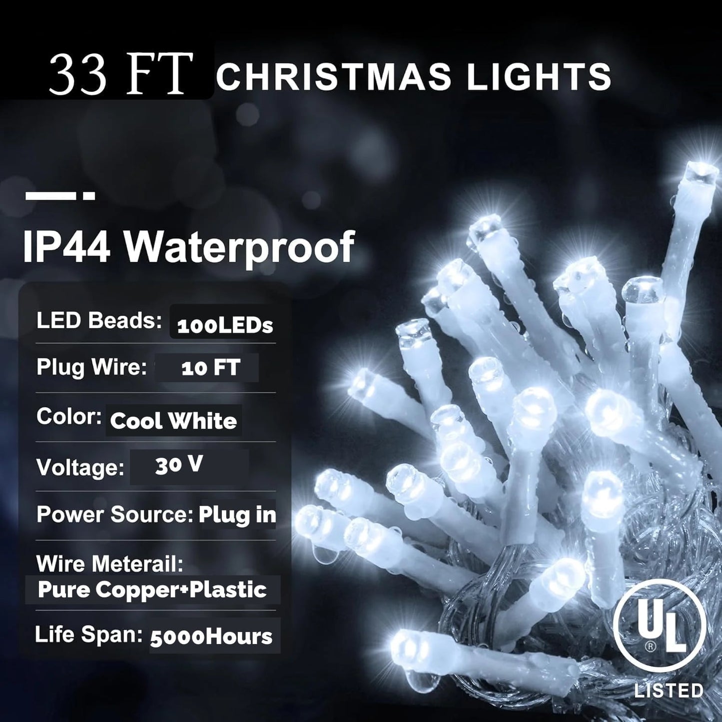 99 FT Christmas Icicle Lights, Curtain Fairy Icicle String Lights with 228 Drops, Led Christmas Twinkle Lights for Holiday, Party, Christmas Decorations, White