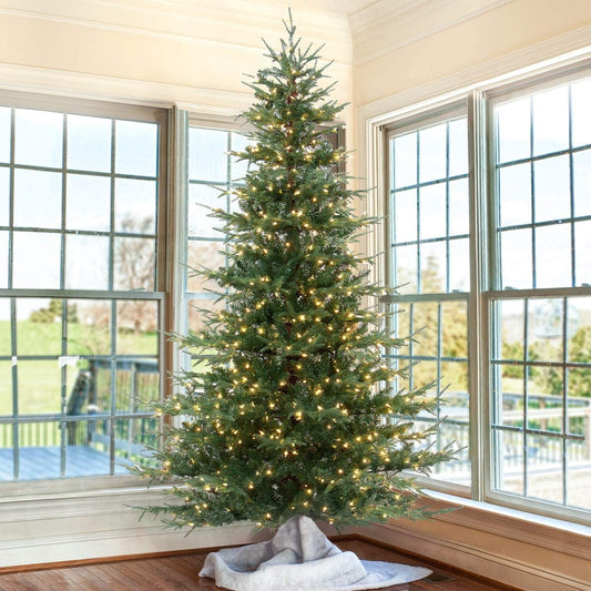 6.5Ft Pre-Lit Snow Flocked Artificial Christmas Tree PVC Branches, 400 Clear Lights, Metal Stand | Realistic Full Shape for Home, Office, Holiday Decoration