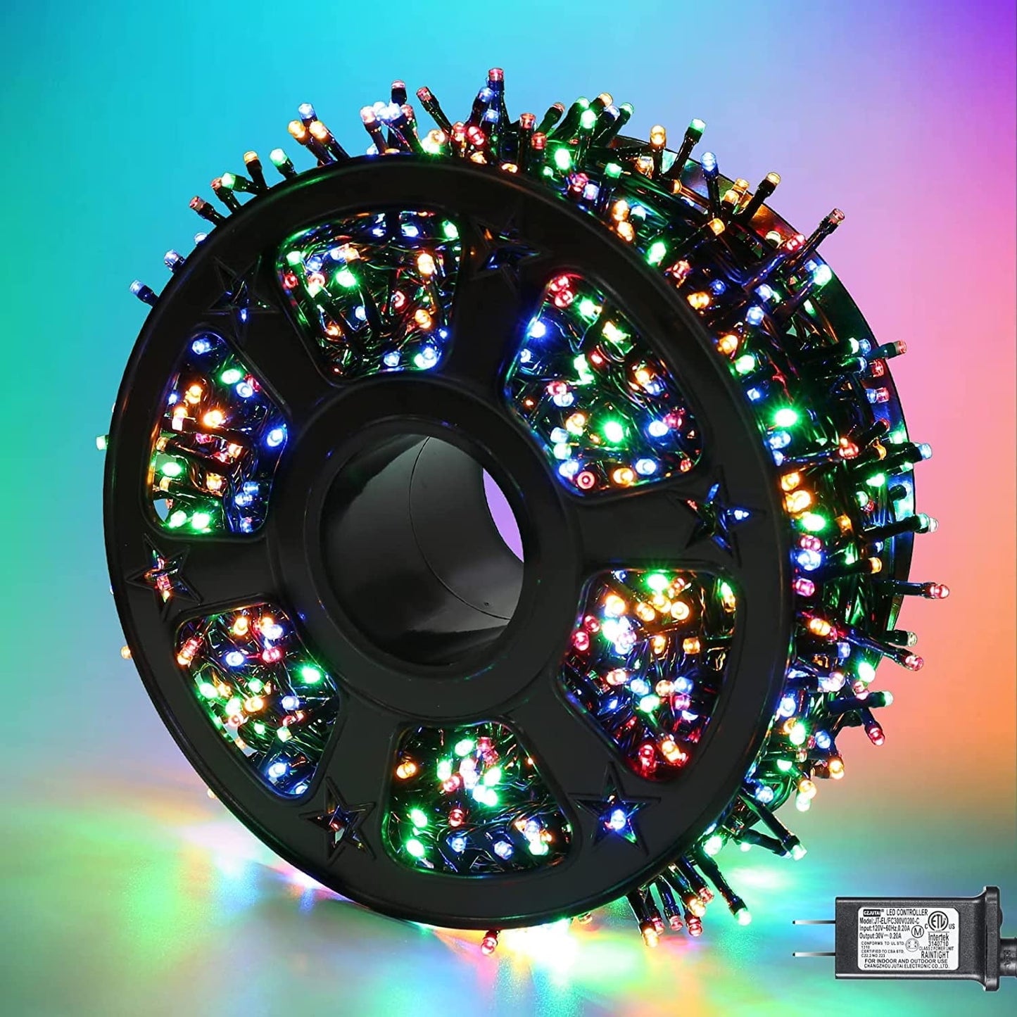 82Ft 1000 LED String Christmas Lights , Dark Green Wire Cluster Christmas Tree Lights, 8 Modes Outdoor Waterproof White Christmas Lights Plug in for Holiday Wedding Party Home Decor