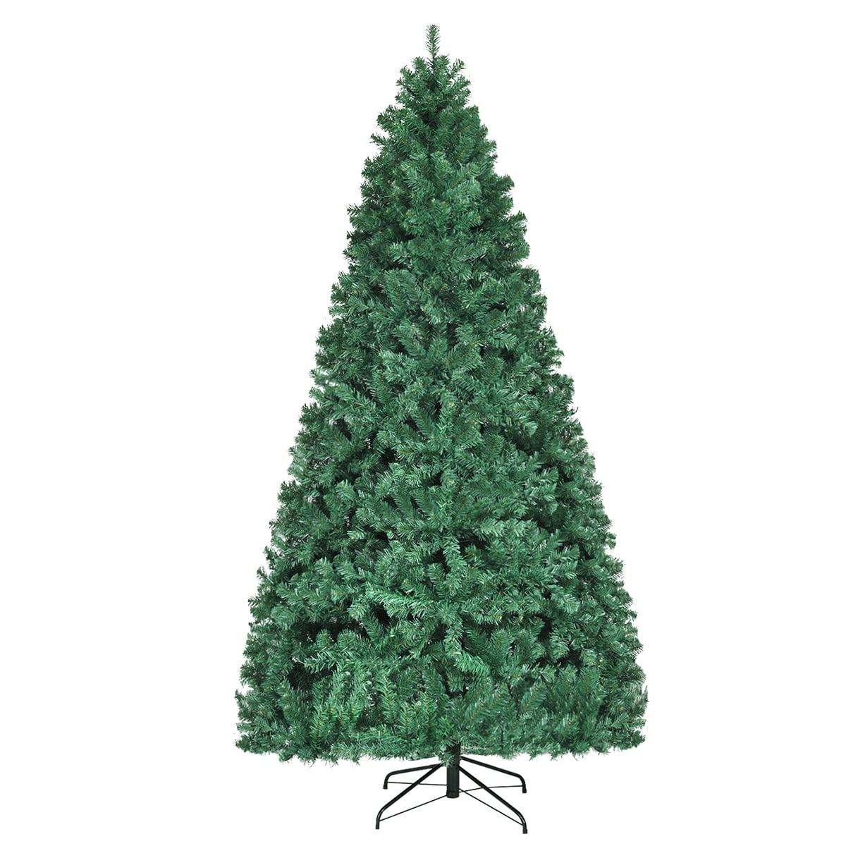 8Ft Pre-Lit Hinged PVC Christmas Tree 430 LED Lights Green