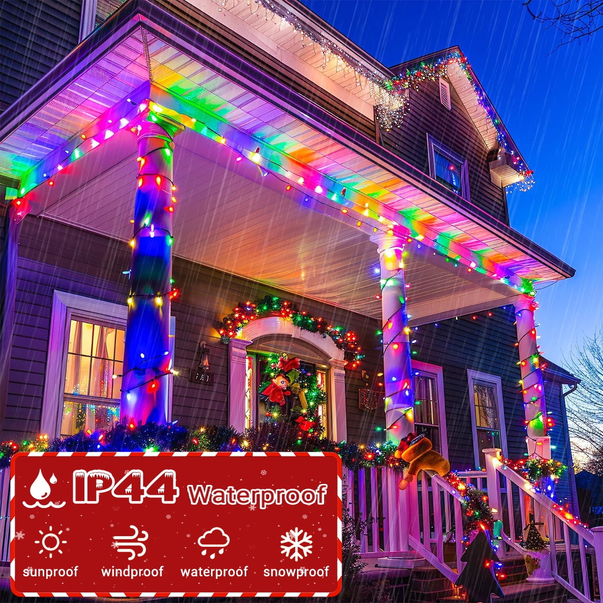164Ft Christmas String Lights 2000LED, 8 Modes Outdoor Waterproof Christmas Tree Lights Plug in for Holiday Wedding Party Home Decor
