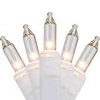Christmas Lights 100-Bulb 20 Ft White Wire Mini Indoor/Outdoor Incandescent Lights 1, Clear